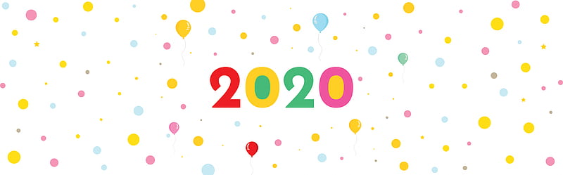 2020 Ultra, Holidays, New Year, desenho, Party, background, Balloons, Year, Celebration, newyear, happynewyear, 2020, HD wallpaper