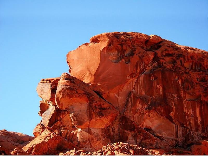 Bright Red Rock, red, sky, rock, canyon, HD wallpaper