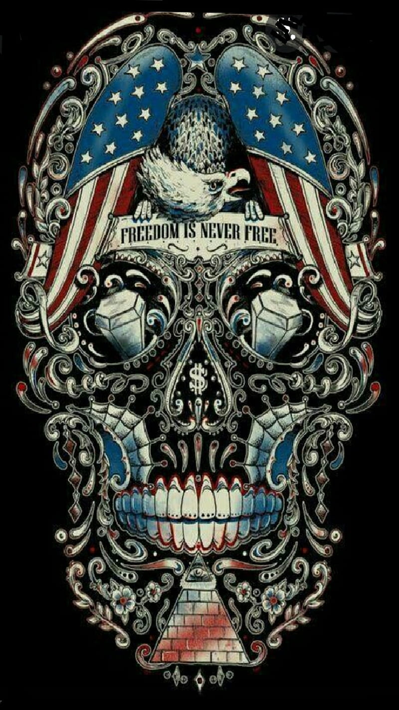 Patriotic skull HD wallpapers  Pxfuel