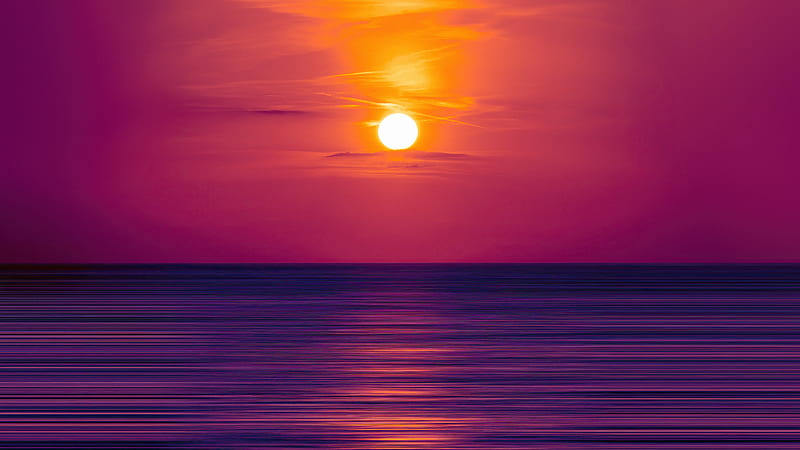 Florida Sunset , florida, sunset, artist, artwork, digital-art, minimalism, minimalist, HD wallpaper