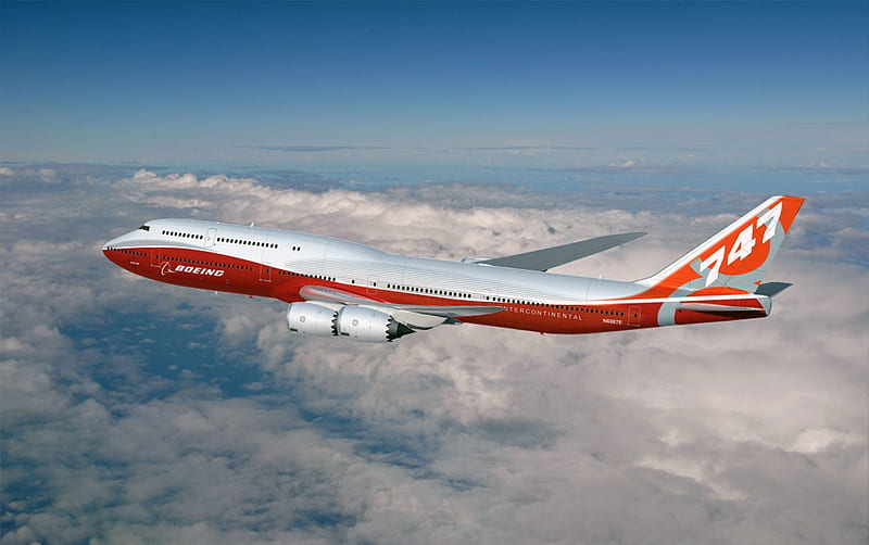 Boeing 747-8i, aircraft, airplane, jumbo jet, boeing, HD wallpaper