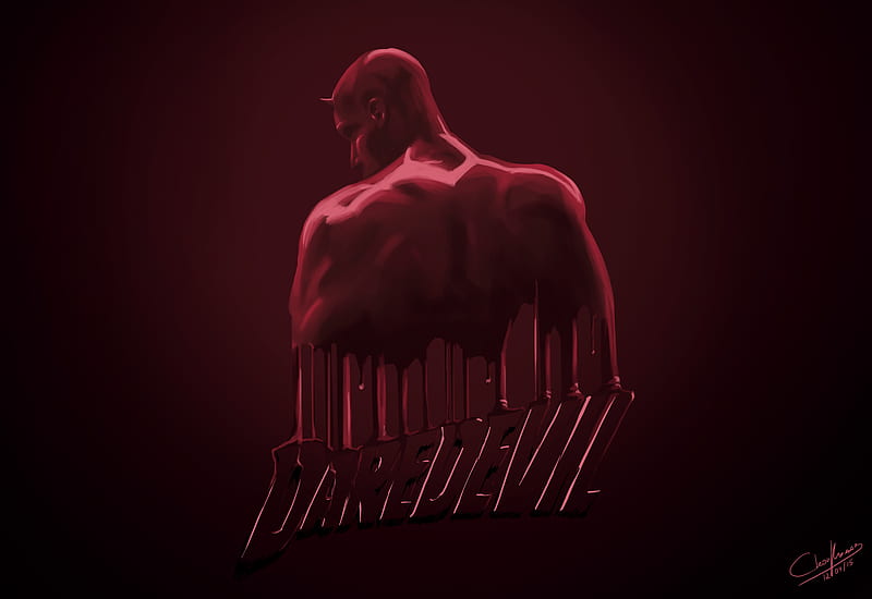 Daredevil OilPaint , daredevil, superheroes, artwork, HD wallpaper
