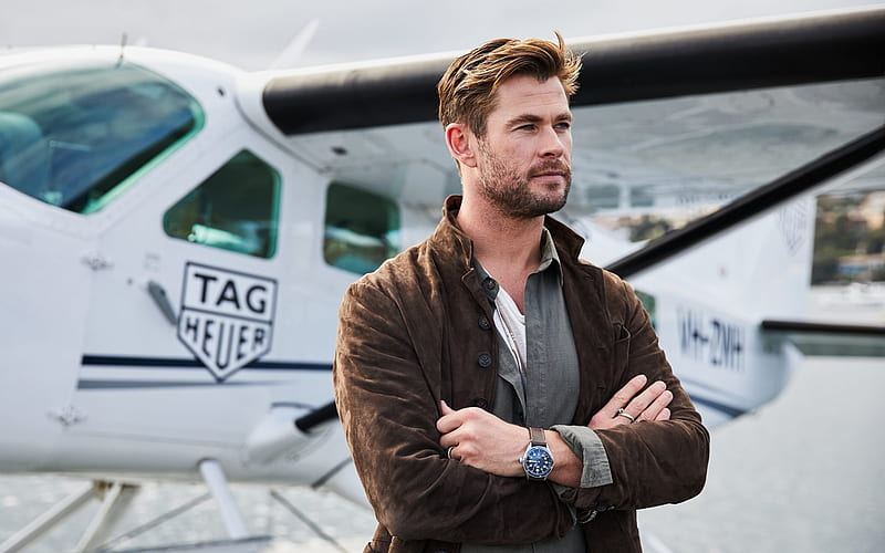 Chris Hemsworth, Australian Actor, Hollywood Star, Portrait, TAG Heuer, hoot, Popular Actors, HD wallpaper