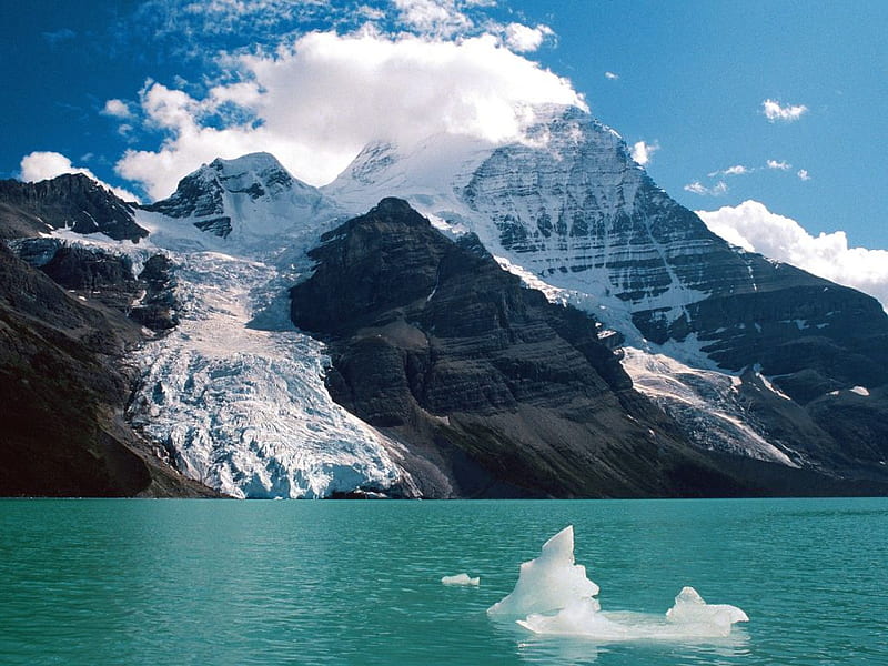 mount robson and berg lake canadian rockies, berg lake, mount robson, mt robson, canadian, rockies, canada, HD wallpaper