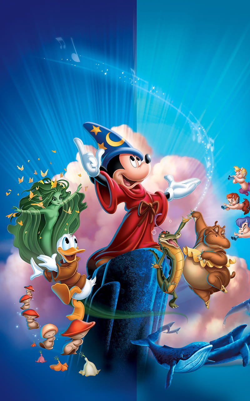 Fantasia Disney disney, fantasia, mickey, HD phone wallpaper