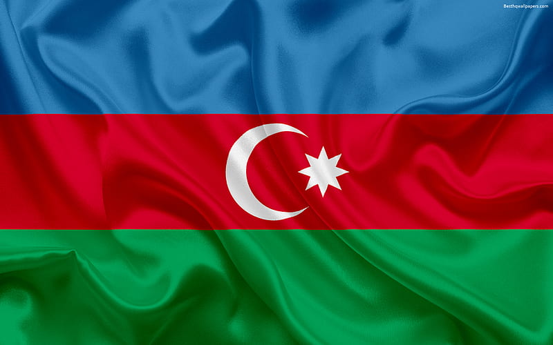Azerbaijan flag, Asia, Azerbaijan, symbols, national flag, flag of Azerbaijan, HD wallpaper