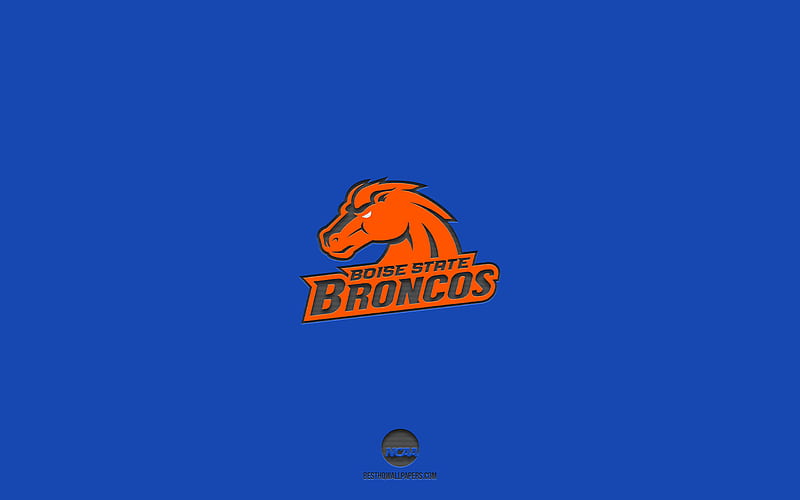 Download wallpapers Boise State Broncos flag NCAA blue orange metal  background american football team Boise State Broncos logo USA american  football golden logo Boise State Broncos for desktop free Pictures for  desktop