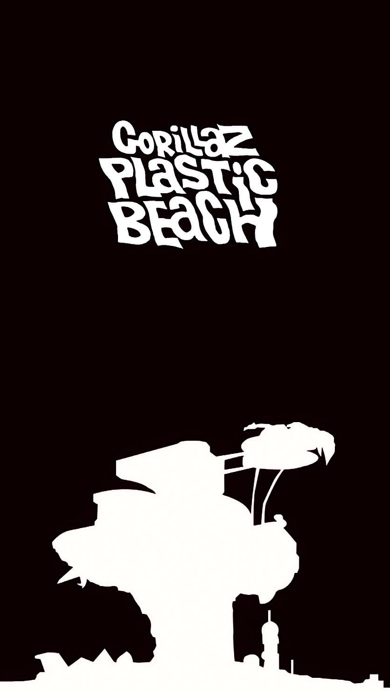 Gorillaz  Plastic Beach Album Cover iOS 16 Lockscreen   riphonewallpapers