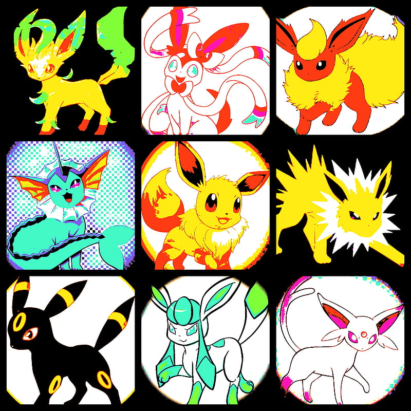 Eeveelotions All 8 Pokemon Eevee Evolutions Hd Phone Wallpaper Peakpx