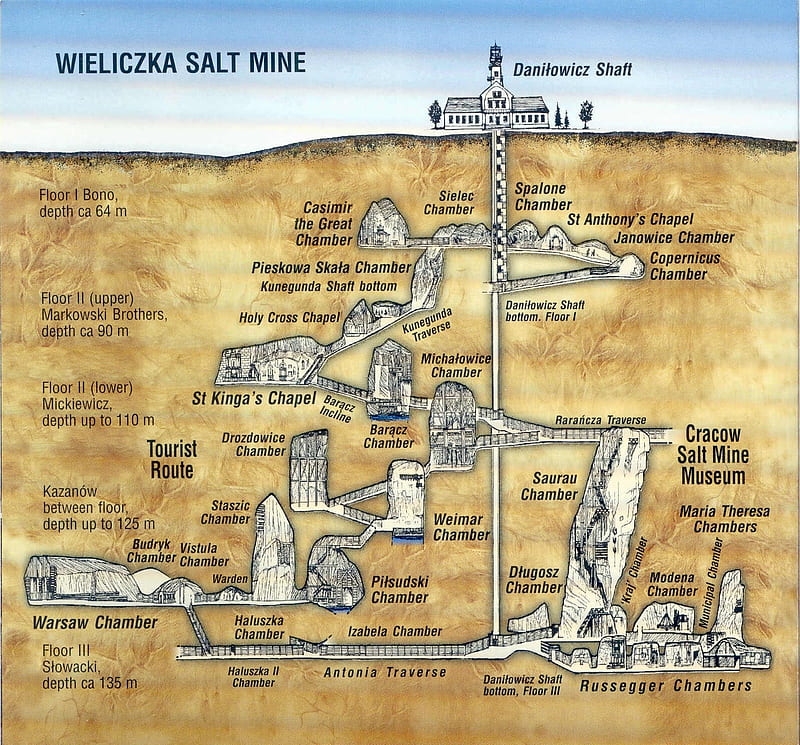 Wieliczka Salt Mine Map - Krakow - Poland, Krakow, Wieliczka Salt Mine, Poland, Wieliczka Mine, Europe, HD wallpaper
