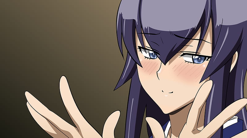 720p Free Download Saeko Cute Highschool Of The Dead Saeko Busujima Anime Purple Hair