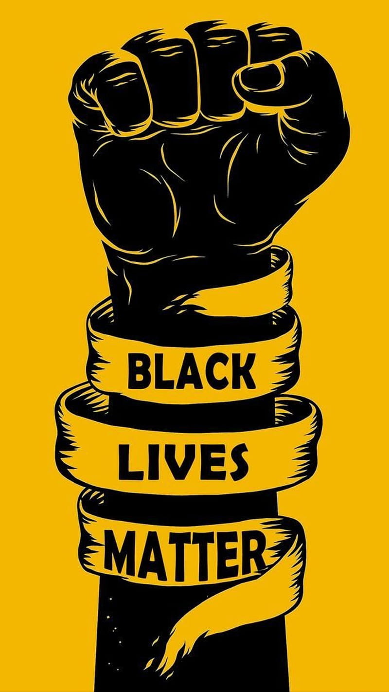Black lives, black lives matter, box, hand, matter, power, sayings, yellow, HD phone wallpaper