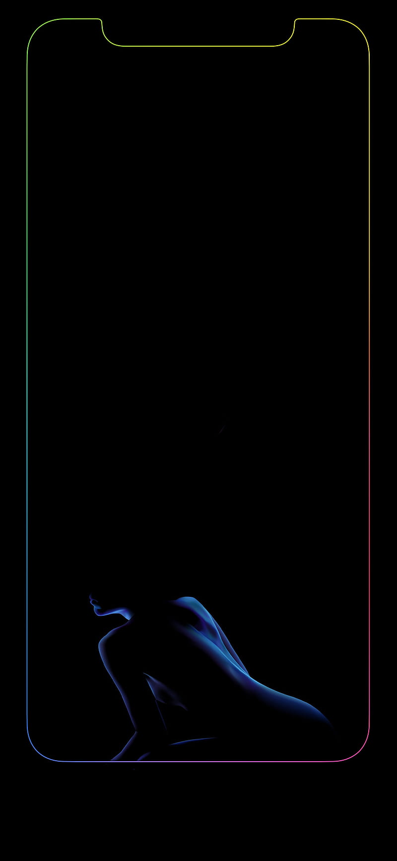 Blue woman ipX, black, iphone, iphone x, neon, HD phone wallpaper | Peakpx