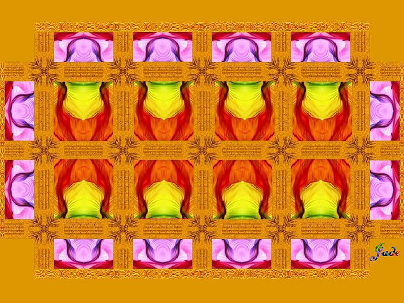 squares4, gold, squares, pink, 22657, HD wallpaper