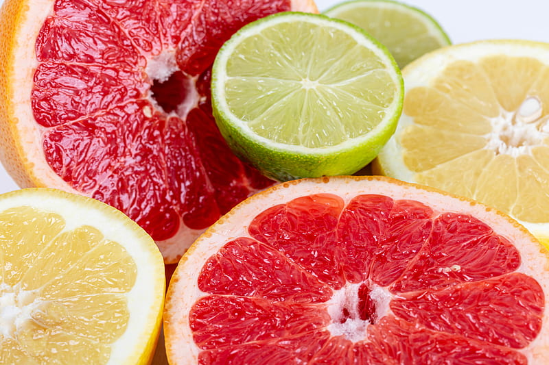 lime, grapefruit, citrus, fruit, HD wallpaper