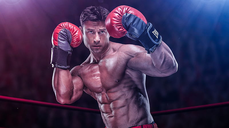 Muscle Man With Boxing Gloves Boxing, HD wallpaper | Peakpx