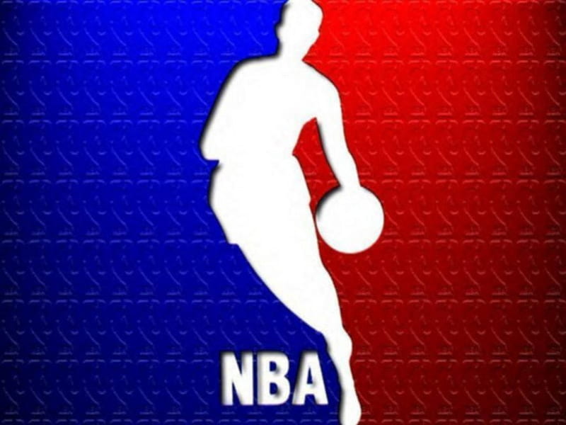 NBA Logo, red, national basketball league, white, blue, HD wallpaper