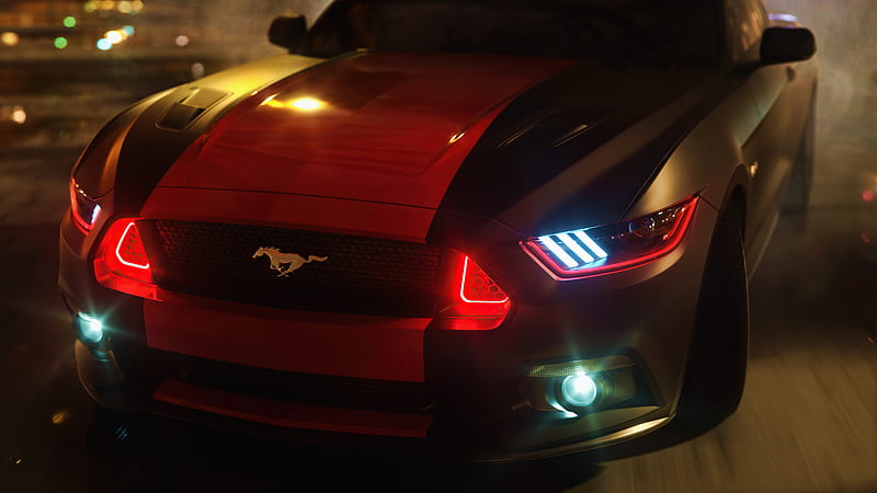 Ford Mustang Drifting On Road , ford-mustang, ford, carros, artist, artwork, digital-art, HD wallpaper