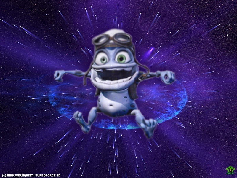Crazy Frog in Space, frog, crazy, silly, funny, crazy frog, annoying, blue,  HD wallpaper | Peakpx