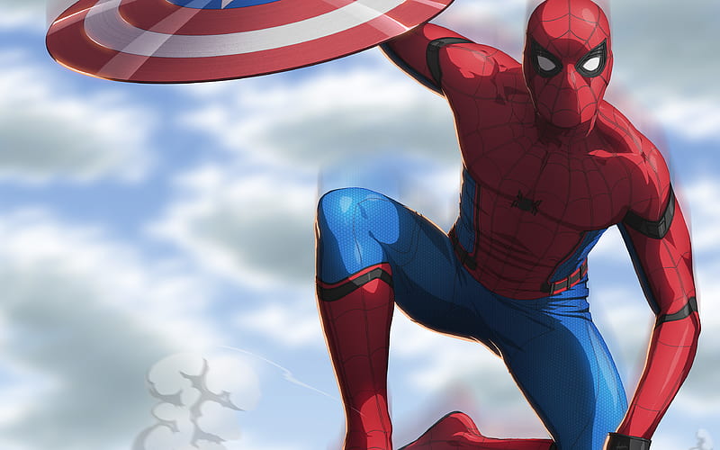 Spiderman Captain America Civil War, Spider Man, superheroes, HD wallpaper