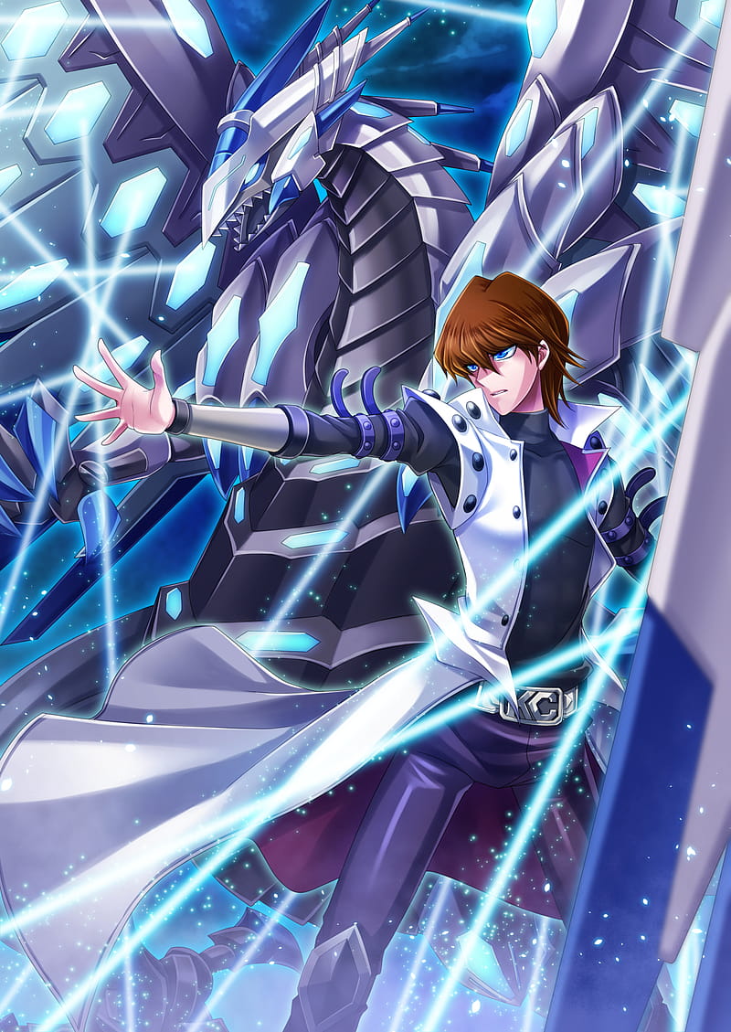 Kaiba Seto And Blue Eyes Chaos Max Dragon (yu Gi Oh! And 1 More) Drawn By T_oraeda, HD phone wallpaper