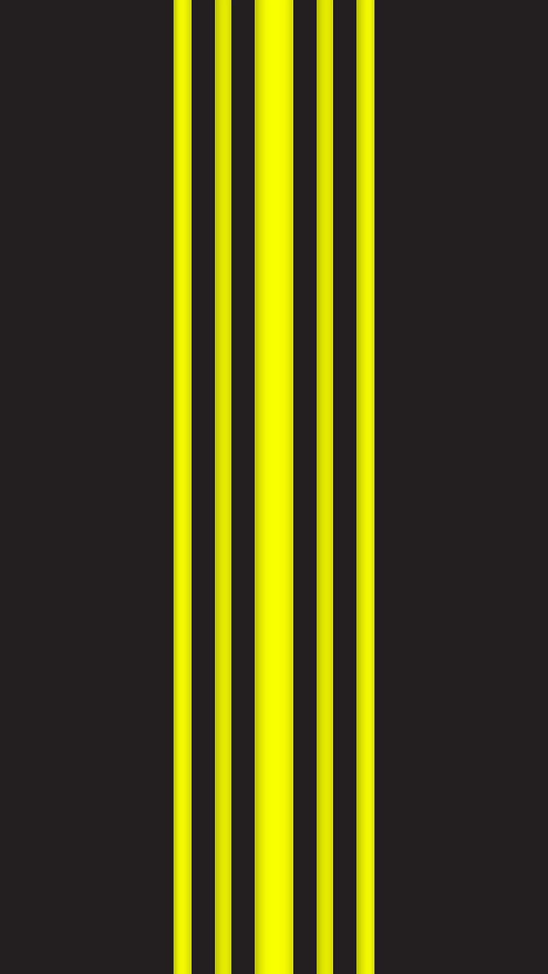 Abstract lines design, Minimal, abstract, black, desenho, flat, lines, modern, simple, yellow, HD phone wallpaper