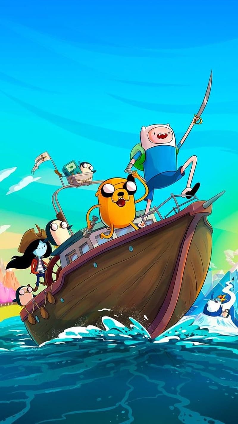 Adventure Time, Finn And Jake Inside The Boat, animated, HD phone wallpaper