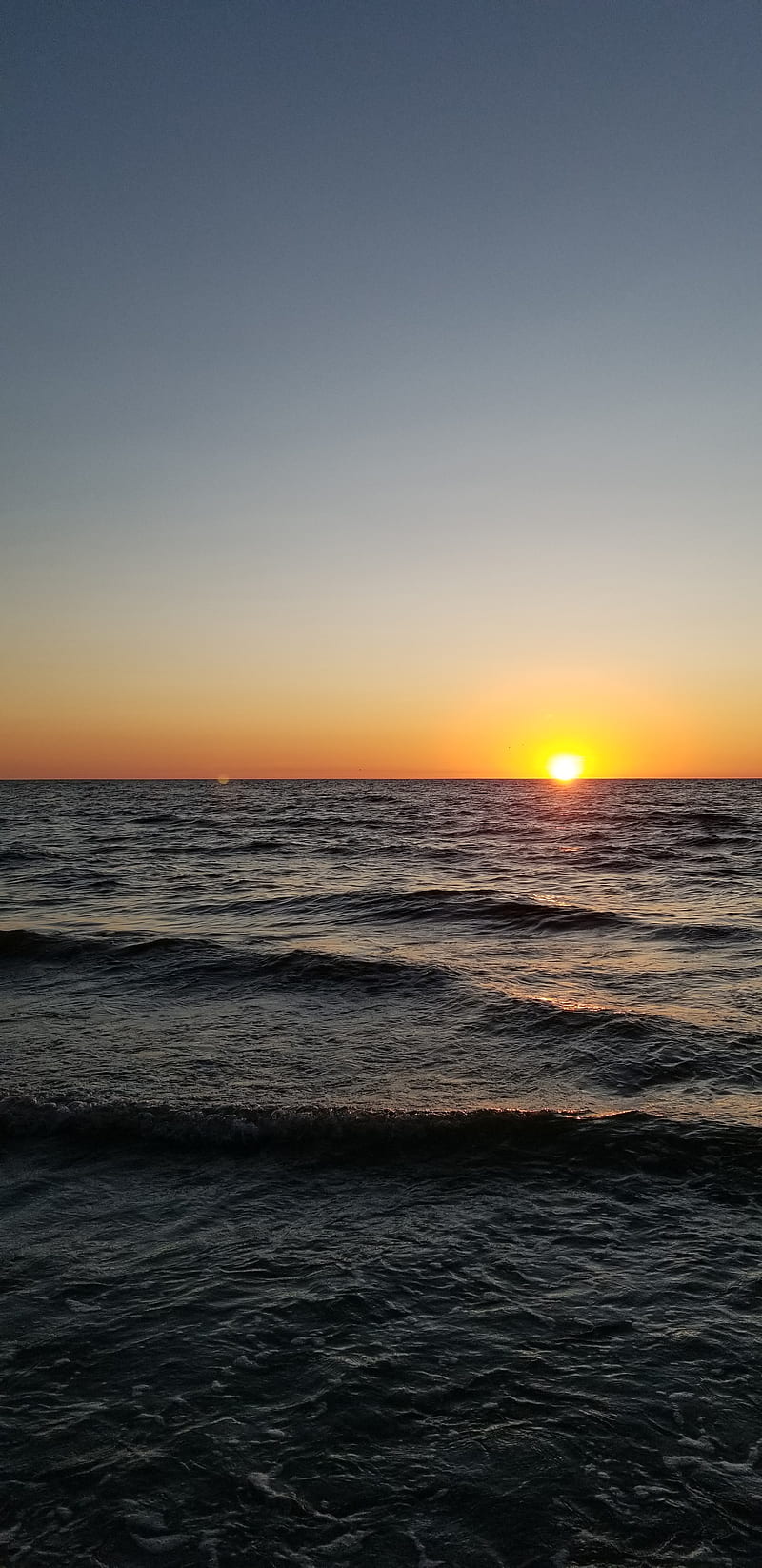 Sunset at the beach , florida, holiday, night, ocean, sea, summer, sun, sunset, vacation, water, HD phone wallpaper