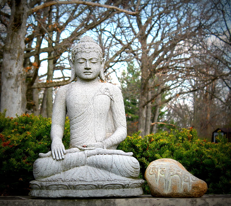Peaceful, buddha, calm, meditation, pose, spiritual, HD wallpaper
