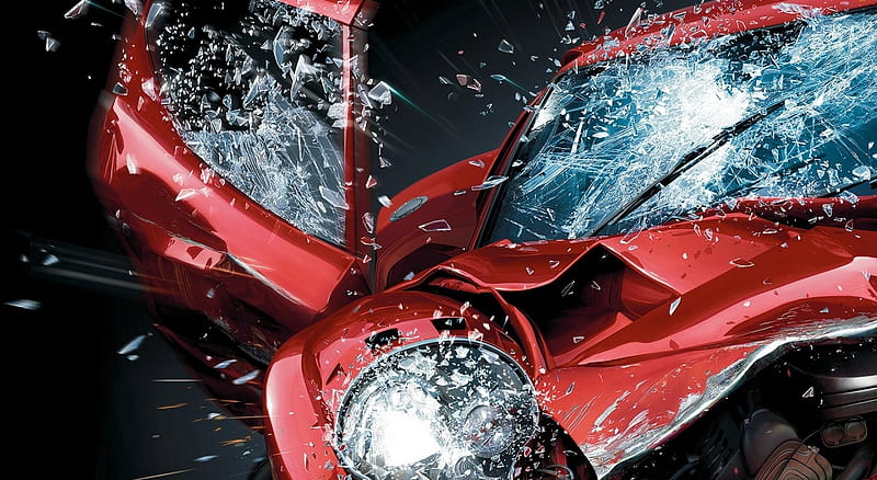 Crash of a car, m, HD wallpaper