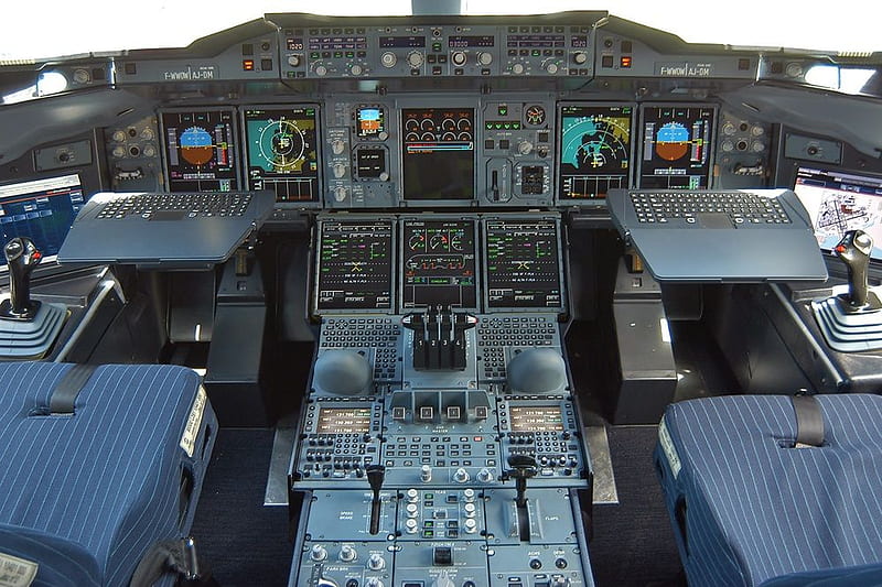 Airbus A330 Cockpit, a330, airliner, cockpit, airbus, HD wallpaper