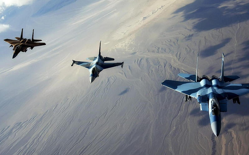 Jet Fighters in Formation-2012 military Featured, HD wallpaper