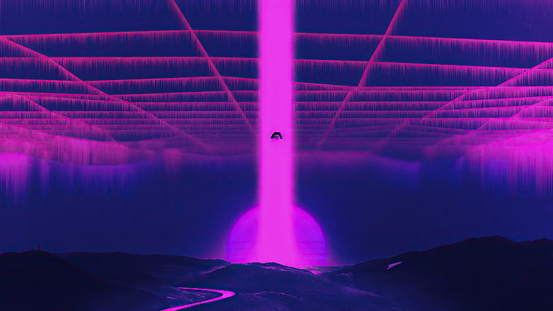 Vaporwave Falling Down , vaporwave, synthwave, artist, artwork, digital-art, HD wallpaper