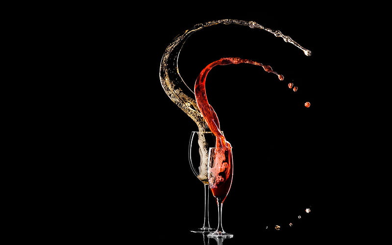 Drinks_Wine_to_Champagne, glass, wine, black, drink, champagne, HD wallpaper