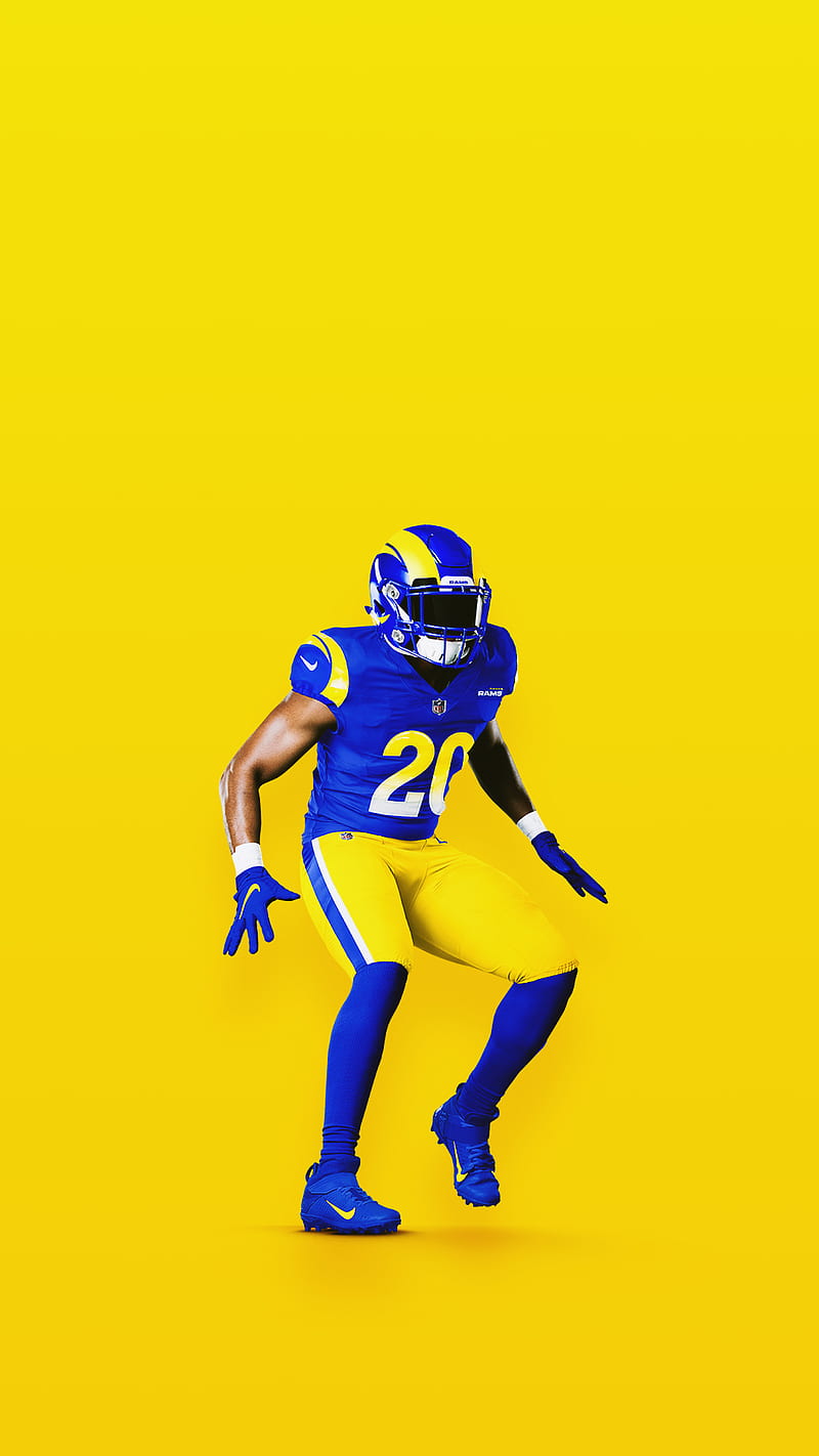 Download wallpapers Jalen Ramsey Los Angeles Rams NFL American football  portrait blue stone background creative art for desktop with resolution  2880x1800 High Quality HD pictures wallpapers