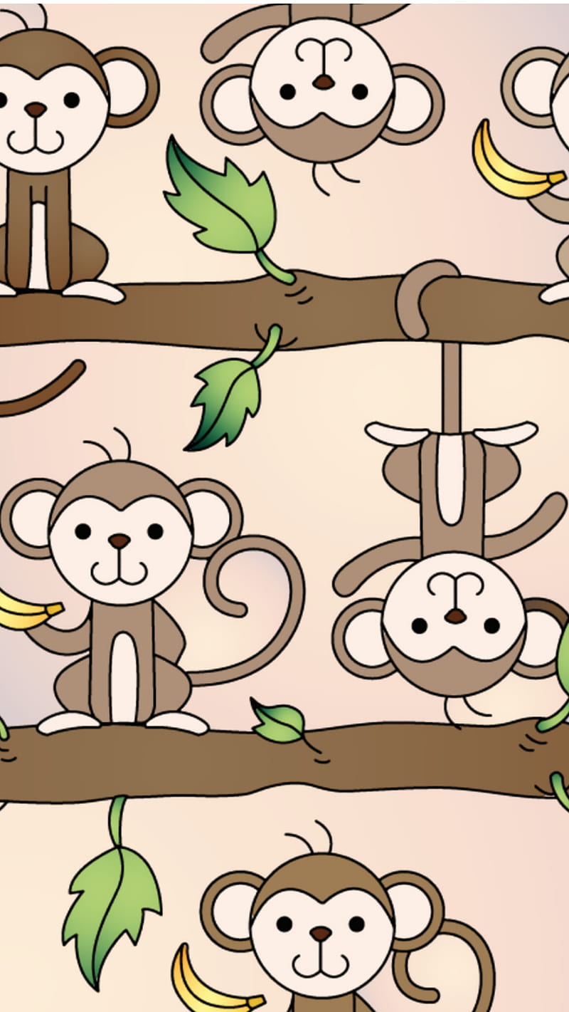 Monkeys, cartoon, monkey, HD phone wallpaper | Peakpx