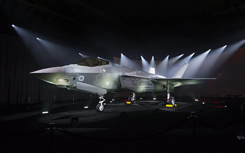 fighter-bomber, F-35, Lockheed Martin F-35, US Air Force, exhibition, HD wallpaper