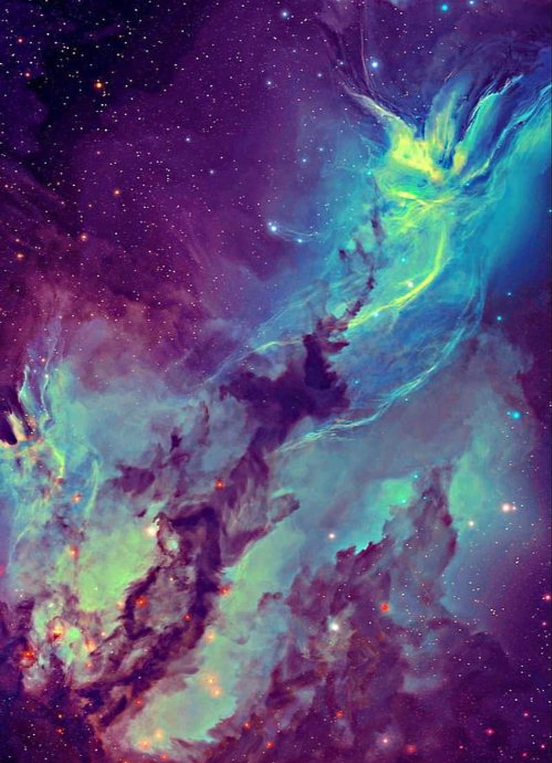 Saturated Cosmos, cute, light, nebula, pretty, space, universe, HD phone wallpaper