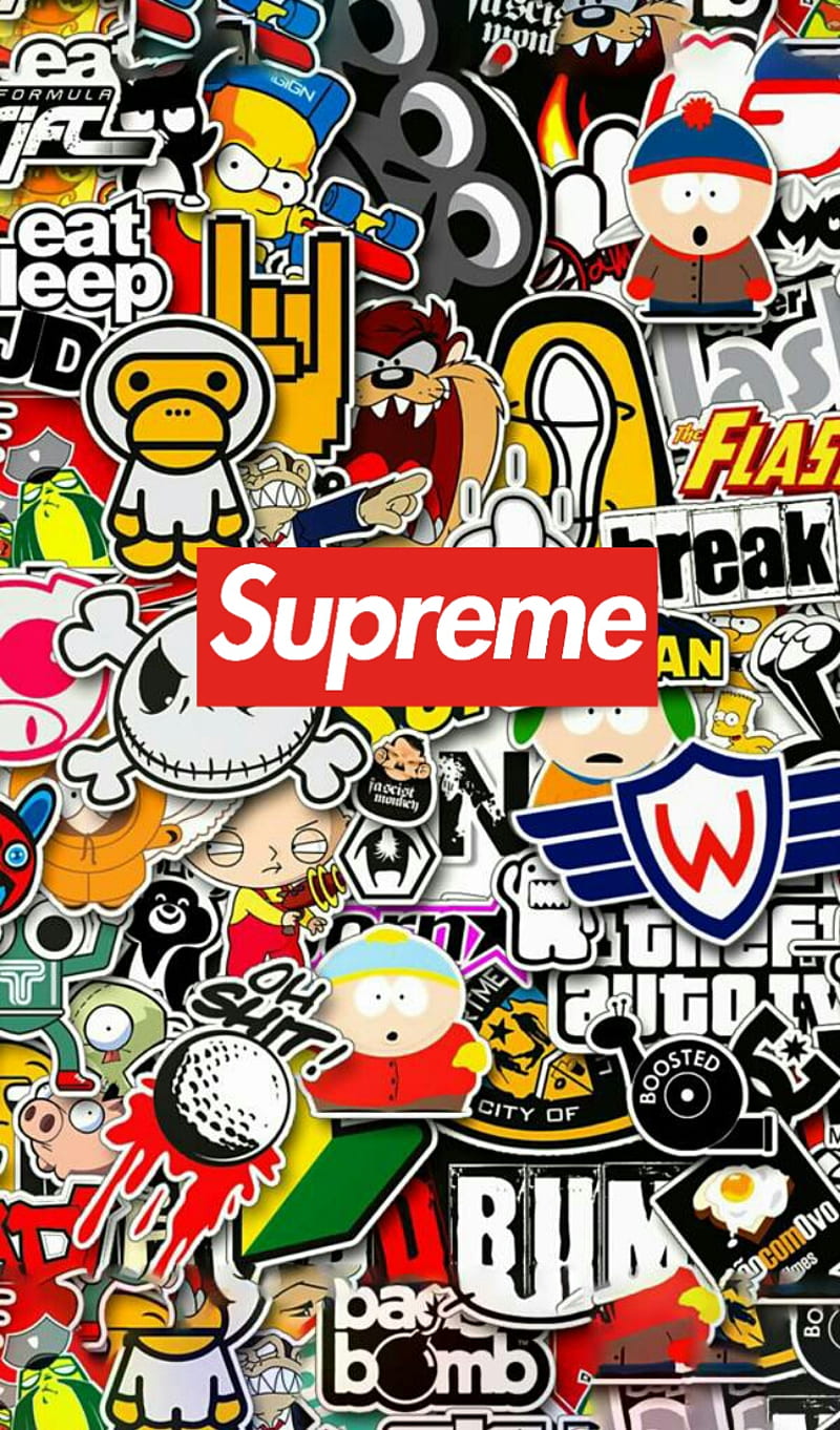 Sticker supreme, art, brand, rock, HD phone wallpaper | Peakpx