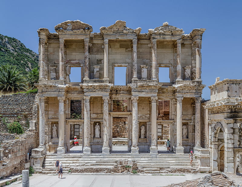 Ephesus, architecture, ancient, Ruins, Turkey, landscape, HD wallpaper
