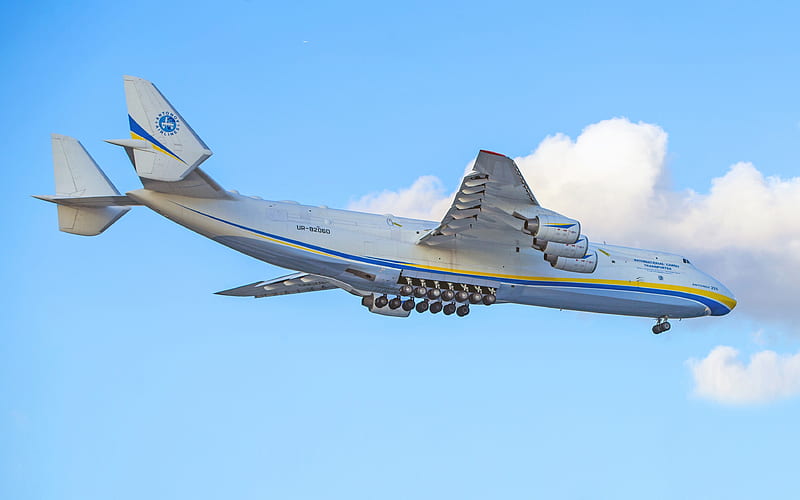 Antonov AN-225, aerodrome, cargo plane, Cossack, Antonov An-225 Mriya, transport aircraft, AN225, Antonov Airlines, Ukrainian aircraft, HD wallpaper