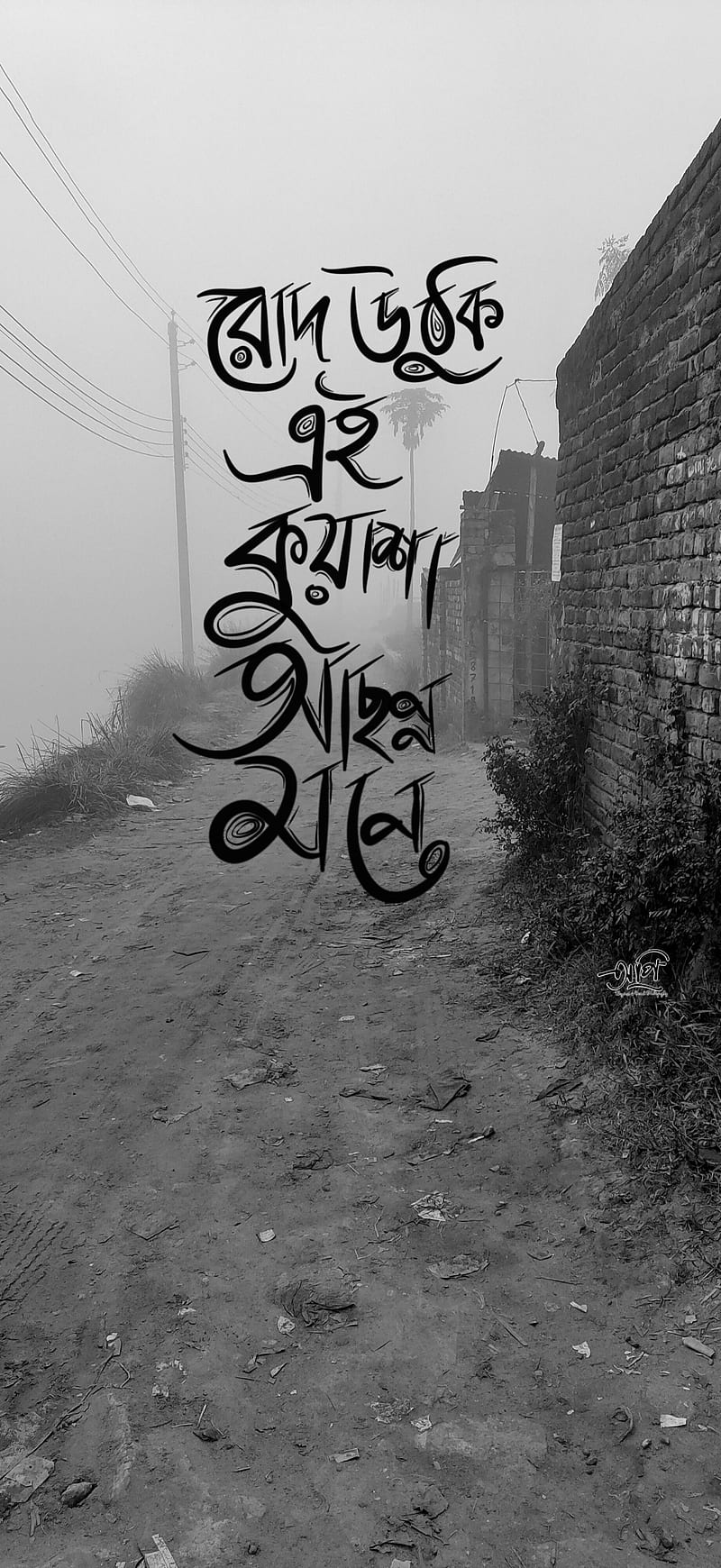 Bangla typography , api, bangla, bangla typography, lines, love, quotes, text, typography, zayman, zuko, HD phone wallpaper