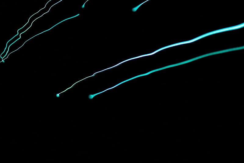 lines, neon, glow, black, points, HD wallpaper