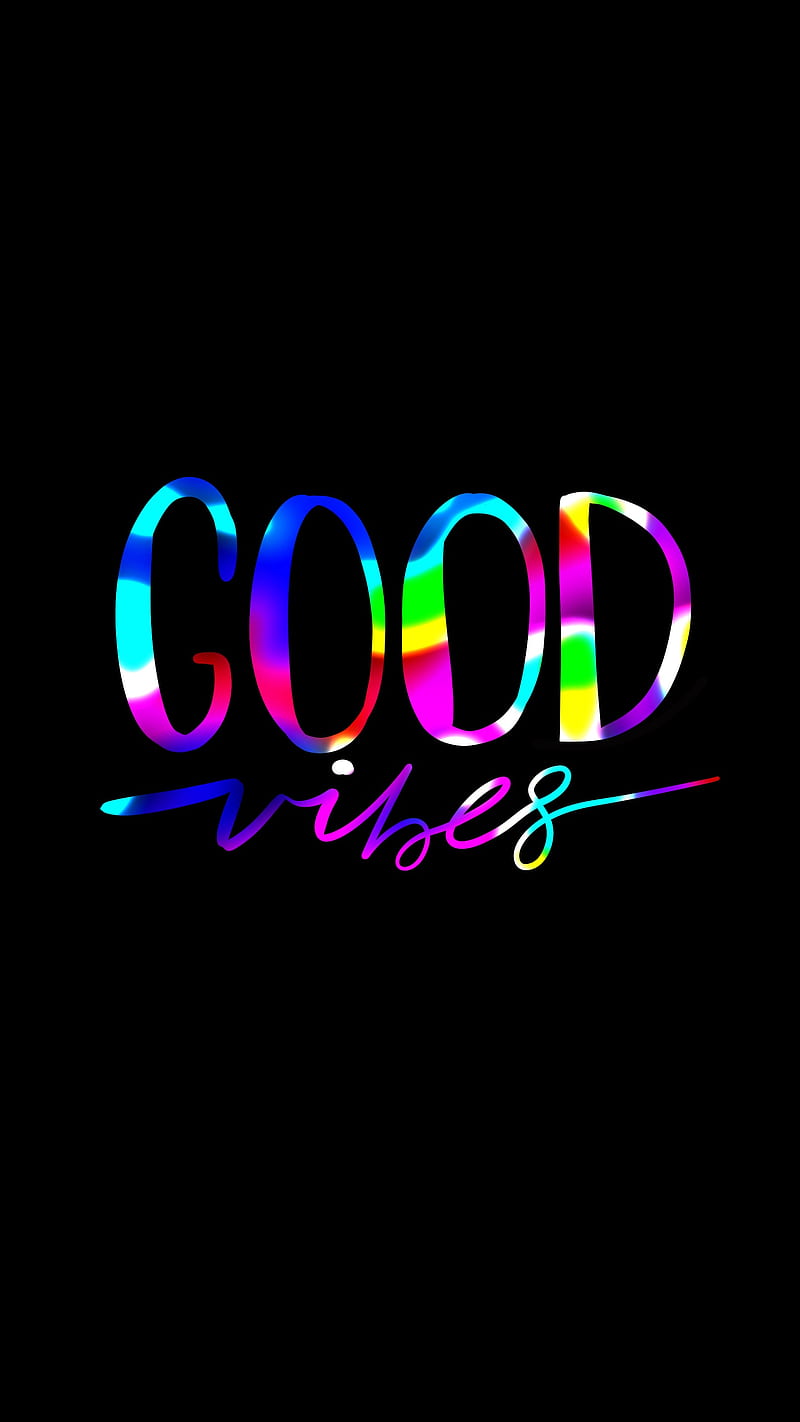 Good vibes, funny, mood, quote, say, saying, smile, vibe, wordart, words, HD phone wallpaper