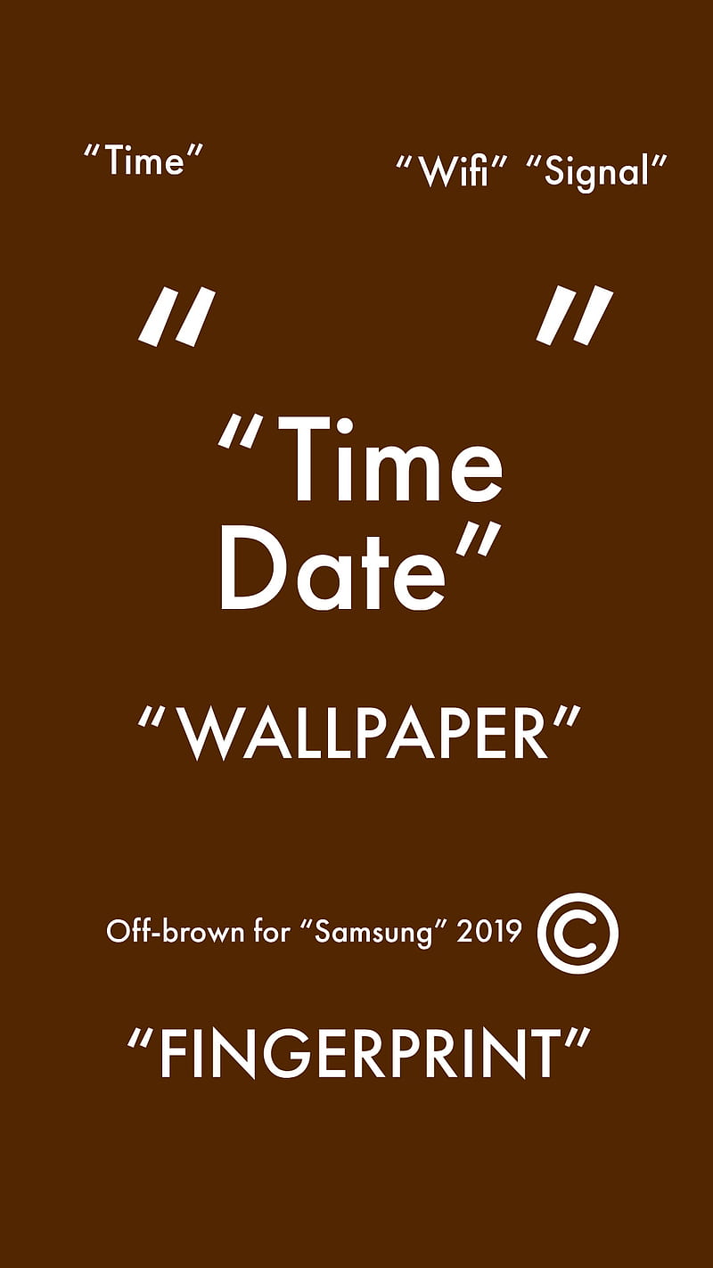 Off-White Lockscreen, brand, brown, cool, dope, nice, off-brown, HD phone wallpaper