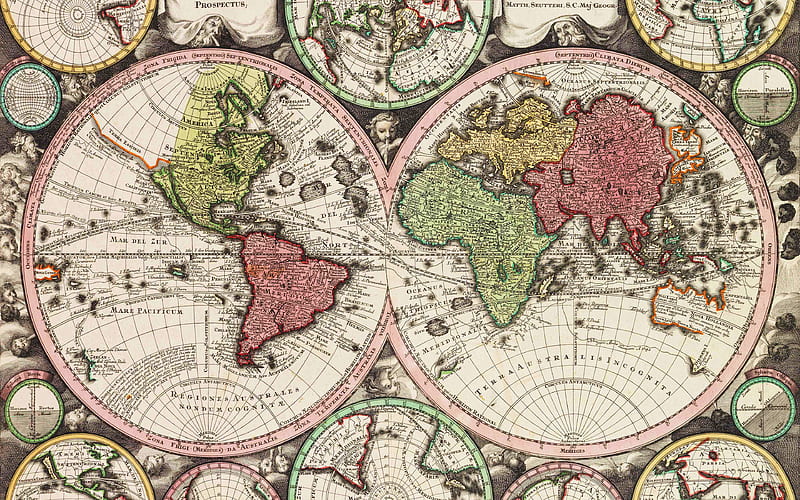 retro world map creative, world map concept, atlas, world map, old paper world map, world maps, HD wallpaper