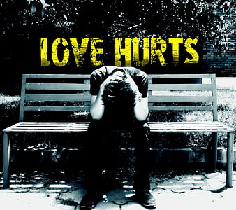 Love Hurts, alone boy, boy in dark sad boy, sad love, HD wallpaper