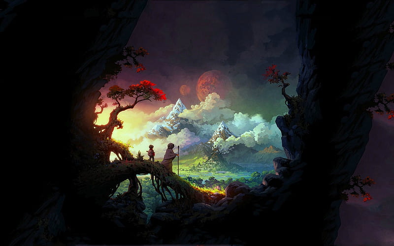 Fantasy Art Colorful, colorful, nature, HD wallpaper