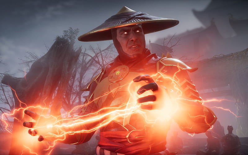 Raiden, fire, Mortal Kombat 11, 2018 games, Mortal Kombat, Raiden fatality, HD wallpaper