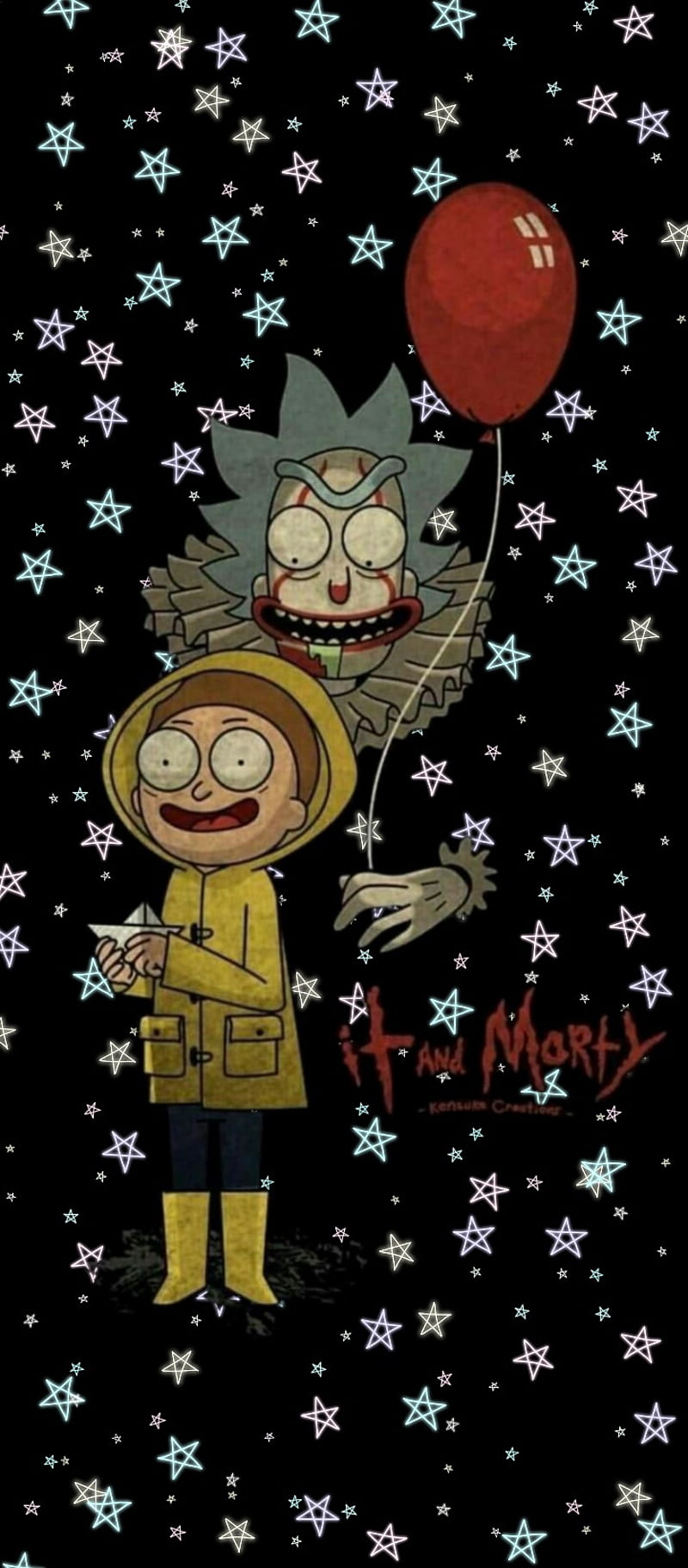 Rick and Morty, espacio, cielo, anime, dibujo, HD phone wallpaper